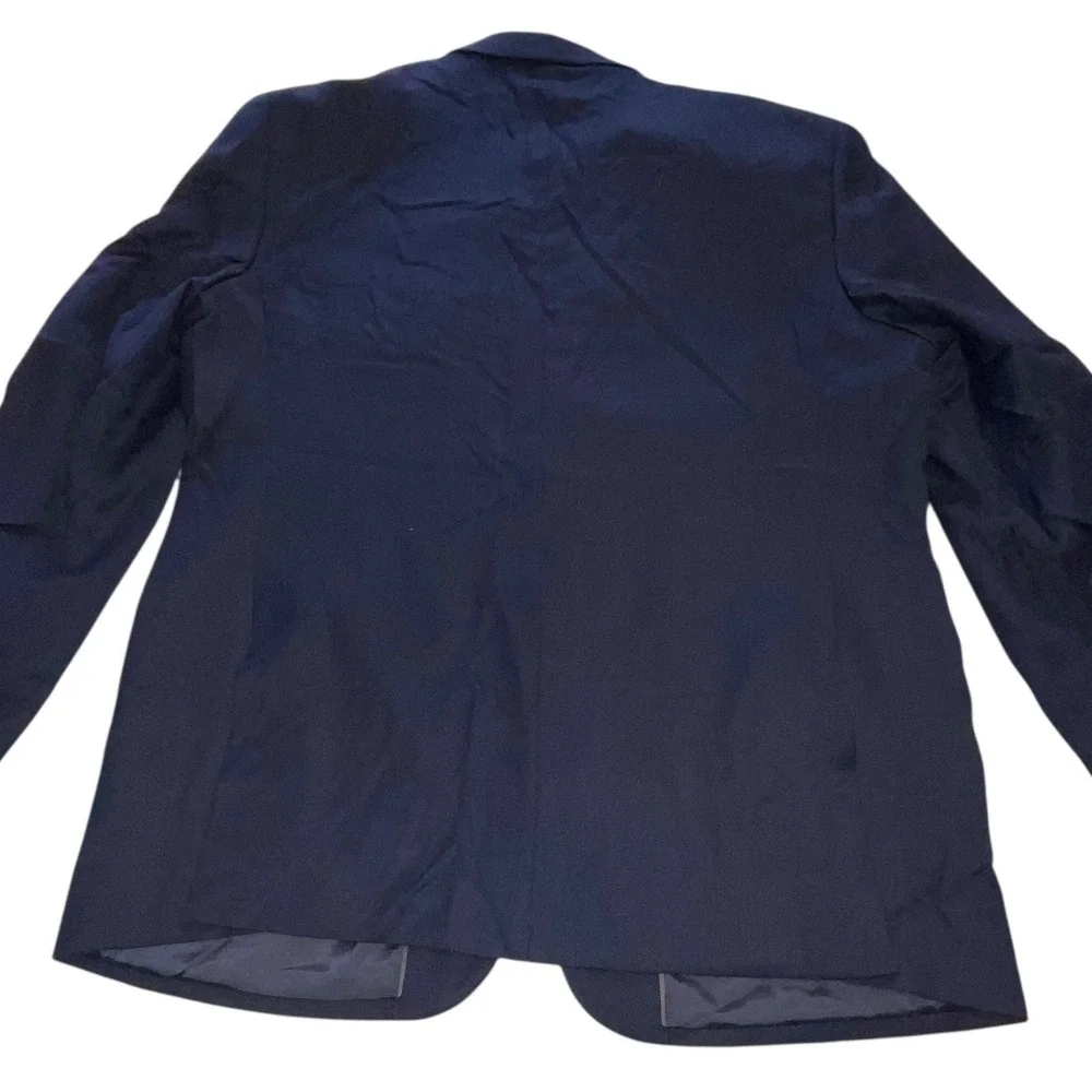 Jos A Bank Traveler Tech Navy Wool Blend Sport Coat Blazer 48 Long Slim Fit NWOT